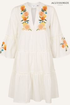 Accessorize Natural Embroidered Dress (C74540) | €27