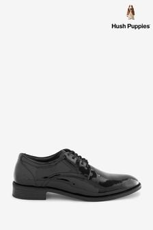 Hush Puppies Damien Black Lace-Up Patent Shoes (C74937) | LEI 507