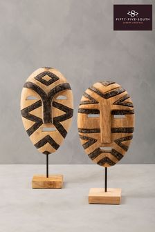 Fifty Five South White Bantu Tribal Wooden Sculpture (C75022) | NT$2,150