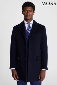 Mens navy blue topcoat hot sale