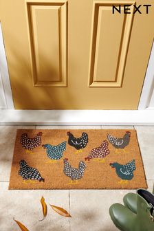 Natural Cottage Chickens Doormat (C75478) | €20