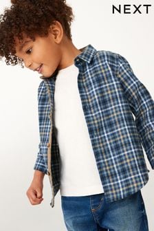 Blue Long Sleeve Check Shirt (3mths-7yrs) (C75520) | AED40 - AED47