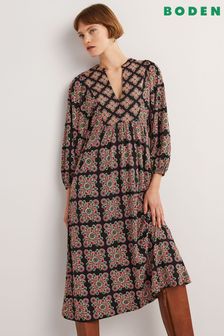 Boden Jersey Black Midi Dress (C75521) | $161