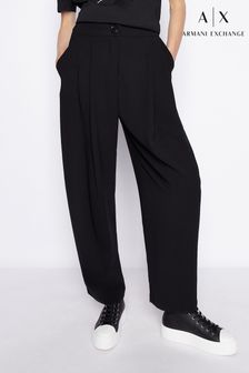 Armani Exchange Tailored Fit Black Trousers (C75786) | €79