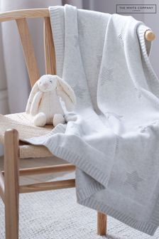 The White Company Grey Star Patchwork Baby Blanket (C75881) | 265 zł