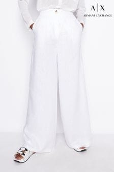 Pantalons larges en lin Armani Exchange Blanc (C75894) | €87