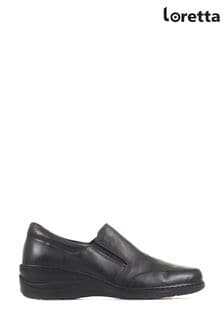 Loretta Black Leather Slip-On Shoes (C75960) | 60 €