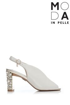 Moda in Pelle Meloni Peep Toe Slingback Block Heel Sandals (C75968) | $159