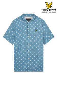 Lyle & Scott Shuttle Print Cuban Collar Short Sleeve Resort Shirt (C76610) | €37