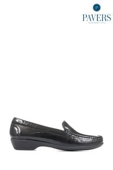 Pavers Black Lightweight Leather Slip-On Shoes (C76670) | €25