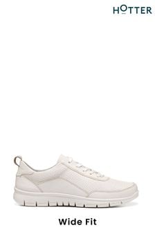 Hotter Cream Gravity II Lace-Up Wide Fit Trainers (C76959) | LEI 531