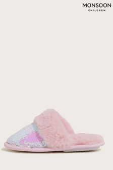 Monsoon Glitzernde Hausschuhe mit Pailletten, Pink (C77018) | 24 €