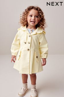 Gelb - Wasserfeste, elegante Baumwolljacke mit Rüschenkragen (3 Monate bis 7 Jahre) (C77164) | 31 € - 37 €