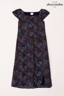 Abercrombie & Fitch Black Strappy Plaid Dress (C77310) | €24