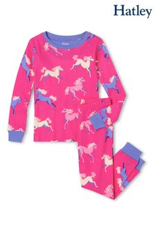 Hatley Pink Dreamland Horses Organic Cotton Pajama Set (C77322) | €40