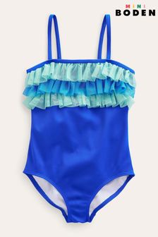 Boden Blue Tulle Frill Swimsuit (C77477) | €14.50 - €17.50