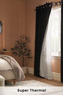 White Super Thermal Eyelet Curtain Linings (C77547) | €12.50 - €31