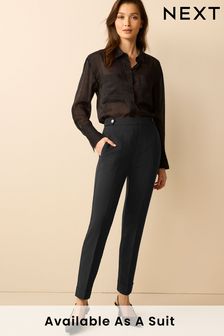 Negro - Pantalones sartoriales tapered con vuelta (C77688) | 30 €