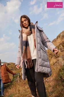 Joules Purple Whitwell Mid Length Puffer Coat (C77770) | €83