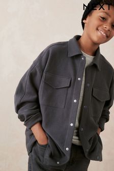 炭灰色 - 平織襯衫式外套 (3-16歲) (C77784) | NT$890 - NT$1,110