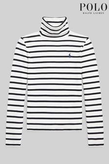 Polo Ralph Lauren T-Shirt mit Polo-Kragen und Logo, Schwarz (C78132) | 43 €