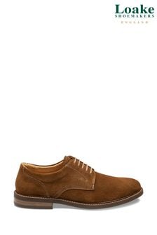 Pantofi Derby din piele întoarsă uni Loake Franklin maro (C78231) | 902 LEI