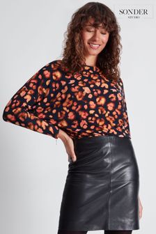Sonder Studio	Black Leather Mini Skirt (C78347) | 93 €