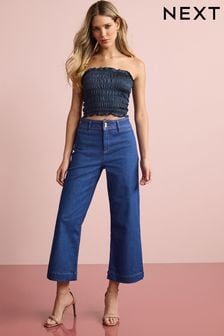 Cropped-Jeans mit weitem Bein (C78628) | 28 €