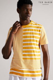 Ted Baker Orange Lyming Short Sleeve Striped Detailed T-Shirt (C78633) | 74 €