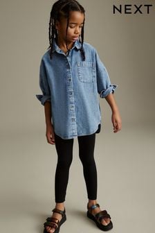 Blue Denim Shirt And Leggings Set (3-16yrs) (C78781) | ￥3,300 - ￥4,340