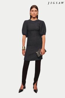 Jigsaw Black Crinkle Crepe Short Black Dress (C78856) | 176 €