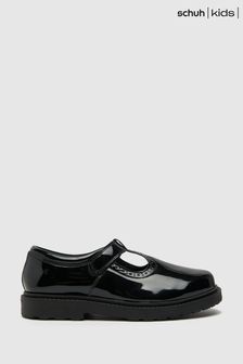 Schuh Lock Patent T Bar Black Shoes (C79019) | 204 SAR