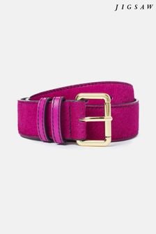 Jigsaw Pink Calf Hair Belt (C79470) | $154