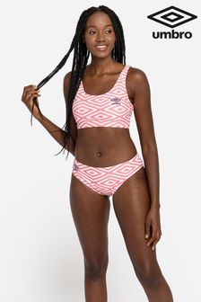 Umbro Bedruckter Bikini mit Cropped-Top, Pink (C79476) | 25 €