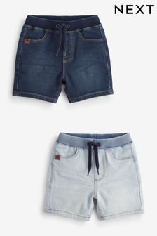 Blue Jersey Denim Shorts 2 Pack (3mths-7yrs) (C79495) | $33 - $40