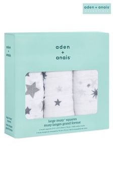 aden + anais Cotton Muslin Squares 3 Pack (C79505) | 114 QAR