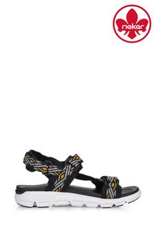 Rieker Womens Black Evolution Velcro Sandals (C79514) | ₪ 303