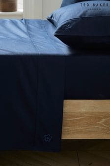 Ted Baker Blue Silky Smooth Plain Dye Flat Sheet (C79570) | €61 - €81