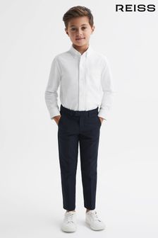 Reiss White Greenwich Senior Slim Fit Button-Down Oxford Shirt (C79883) | OMR24