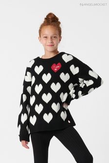 Angel & Rocket Avery Heart Black Jacquard Knit Jumper (C79894) | €33 - €37