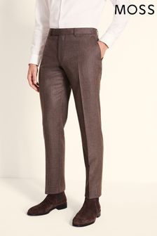 MOSS x Barberis Brown Tailored Fit Plain Suit
