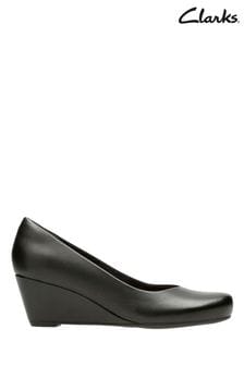 Clarks Black Leather Flores Tulip Shoes (C79974) | 84 €