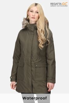 Grün - Regatta Sabinka Lange, wasserdichte, isolierte Thermo-Jacke (C80050) | 64 €