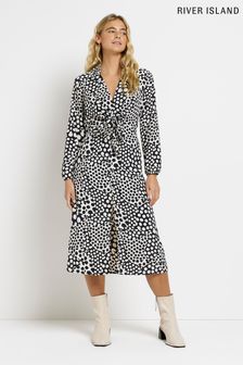 River Island Knot Black Shirt Dress (C80084) | €59