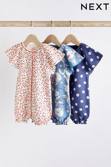 紅色／海軍藍／白色 - 嬰兒連身褲3件裝 (C80174) | HK$148 - HK$183
