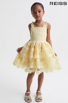Reiss Lemon Bethany Senior Bow Strap Lace Dress (C80255) | ₪ 635
