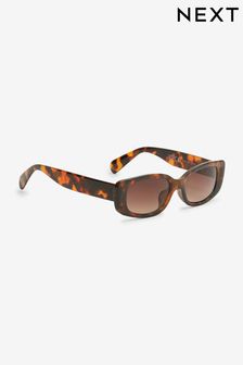 Tortoiseshell Brown Rectangle Sunglasses (C80293) | 13 €