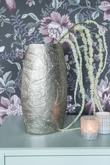 Laura Ashley Pewter Grey Winspear Leaf Embossed Decorative Vase (C80564) | €75 - €113