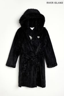River Island Black Fur Cosy Robe (C80588) | €38 - €52
