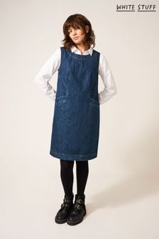 White Stuff藍色Losbury有機材質牛仔荷葉邊連衣裙 (C80793) | HK$754